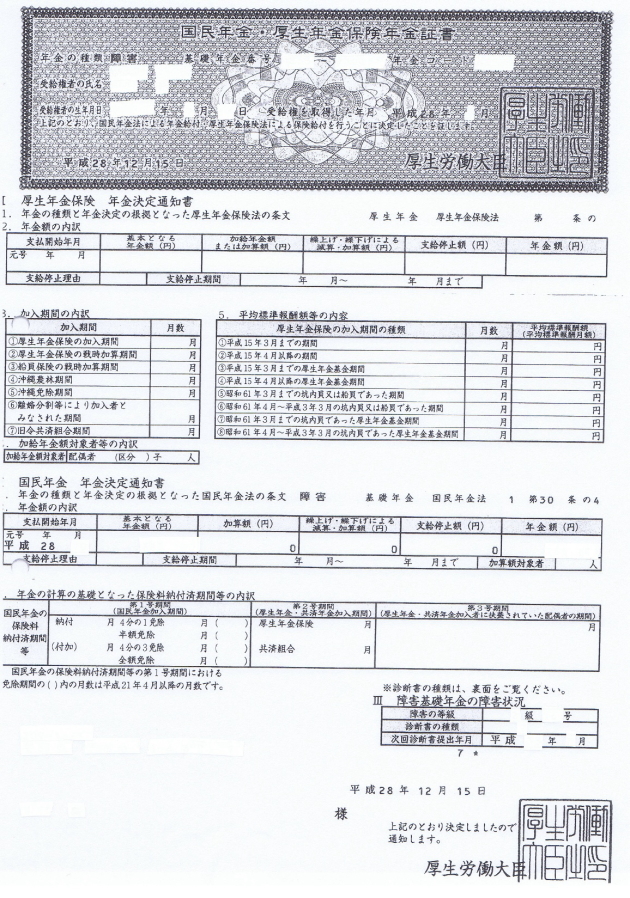 茨城県笠間市 Y様（障害基礎年金2級 事後重症請求 20代男性 軽度知的障害…診断書作成後からご依頼）